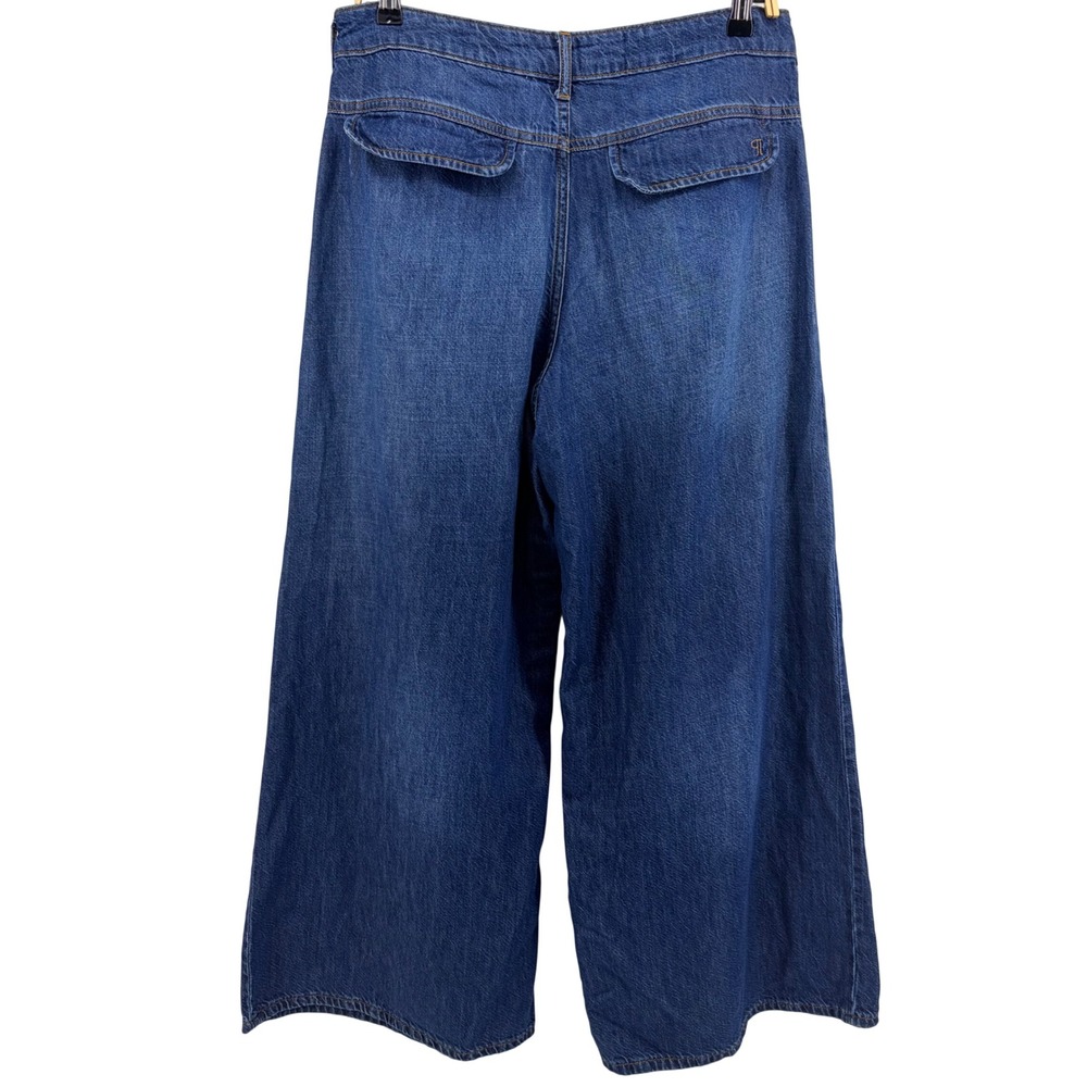 Pilcro Anthropologie High Rise Wide Leg Jeans 30 Medium Wash Cotton Boho Chic - Picture 3 of 16